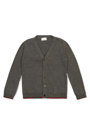 Gucci Kids Cardigan with 'Web' stripe | Kids's Boys clothes